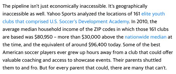 Bushnell dug into the demographics of youth soccer and crunched some numbers: