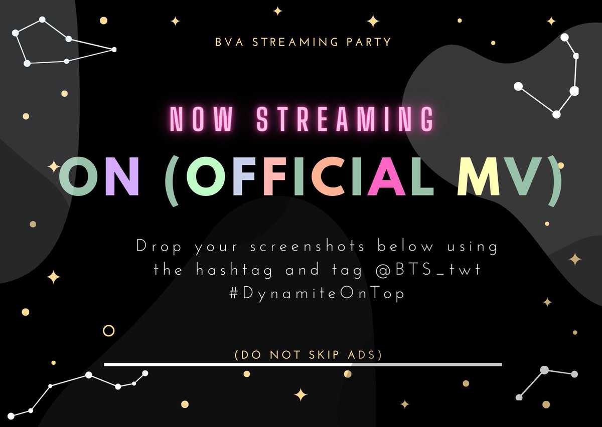ipurpleyoongii's tweet photo. ARMY, join our streaming party.

MV #10 (Round 5)
Stream:      "Dynamite  MV"
Link: https://t.co/KRyhaXnETu

- 𝘽𝙍𝙀𝘼𝙆 -

(send your screenshots below for proofs and use the HT #DynamiteOnTop + @BTS_twt ) https://t.co/KYGwGdptPJ