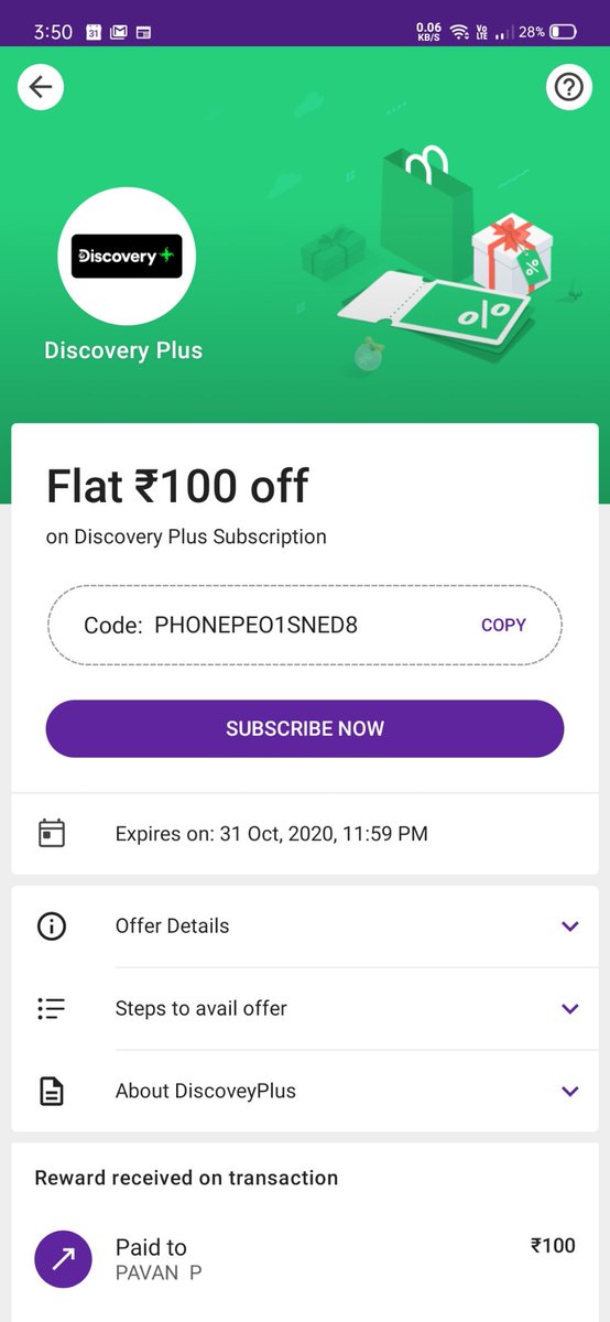   #discoveryplus   #couponPHONEPEO1SNED8