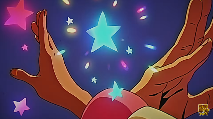 In the Champions scene it's very sad that we never see Alder and Iris in person, just a high-five (the 5 in the gen and also the points in the star).This represents that Western audiences never seen the full scope of Pokémon, and that's why Red has the Red & Blue mascots. ---->