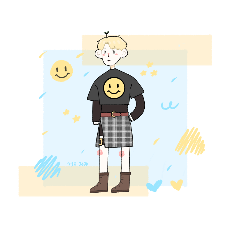 soobunjing's tweet photo. wheeee i doodled a little taebin and drew the new skirt i bought on taehyun 🌱@TXT_members https://t.co/kjR5sXp0Qg
