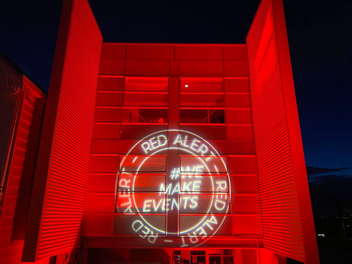 WeMakeEventsNZ's tweet photo. The pictures from venues all over Aotesroa are coming in. 
It’s been really neat seeing the faces from all over the country and hearing everyone’s voices 

#LightItInRed #WeMakeEvents https://t.co/SNHlkIEfhq