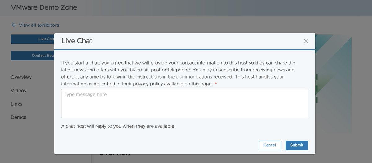 Explore the 1️⃣0️⃣ Demo Zone pages at #VMworld 2020! Make sure to Live Chat with product experts to make the most out of your experience. bit.ly/3n3u4KW?