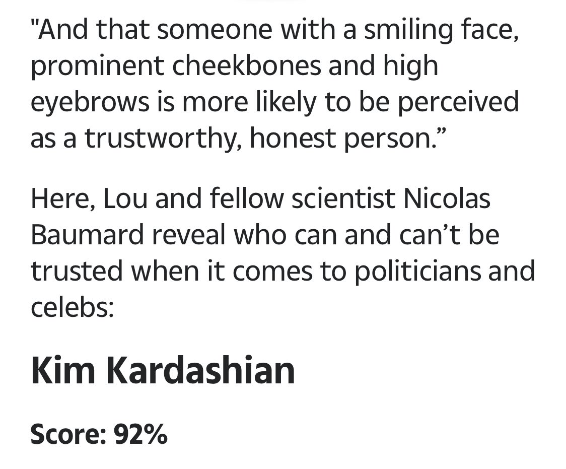And the scientist helpfully ran their machine learning on the hot celebs, for the edification of s*n readers.