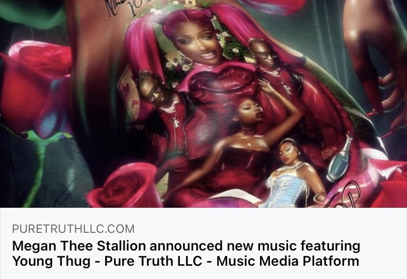 Megan Thee Stallion announced release of a new project featuring Young Thug - Copy link to read more puretruthllc.com/megan-thee-sta…  <a href="/theestallion/">TINA SNOW</a> #megantheestallion #YoungThug #WeTheHottest #DontStop #PureTruthLLC #PureTruthDJs #KayeTheTruth #news #media #celebritynews #artists