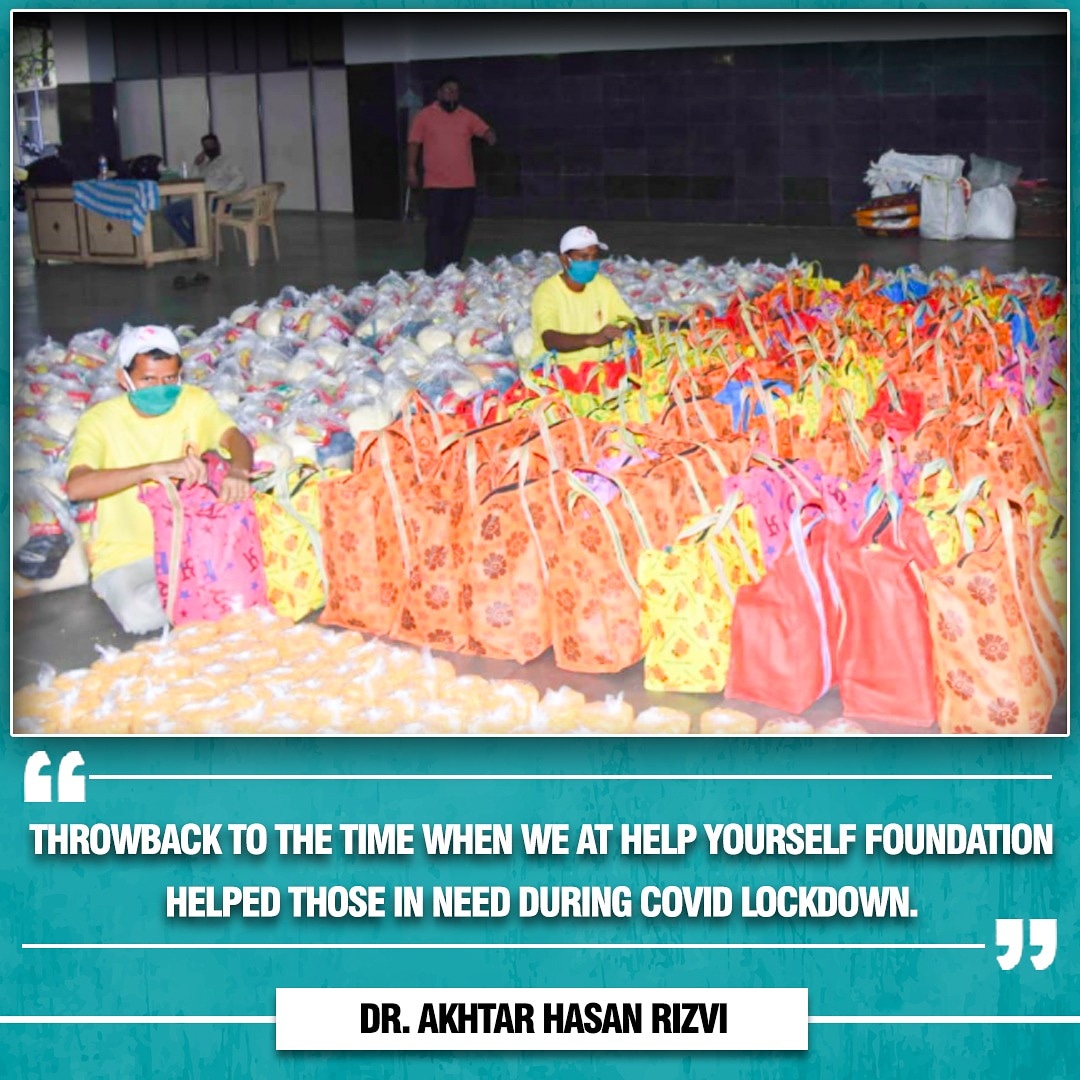 DrRizviSpeaks's tweet photo. Be kind to those in need especially during difficult times.
.
#HelpYourFoundation distributed essentials to the daily wage workers & the covid warriors during the pandemic !!
#drakhtarhasanrizvi #drakhtarrizvi #politician #entrepreneur #philanthropist #mumbai #bandra https://t.co/nHhlum7kiV