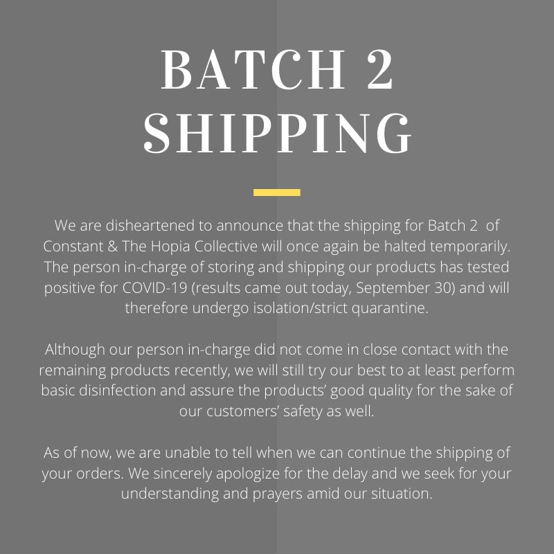 madebyvkb's tweet photo. ANNOUNCEMENT 📣

This message will also be relayed through DM to those who recently received their orders and to those who still have pending orders waiting to be delivered. https://t.co/5RGaoBwK98