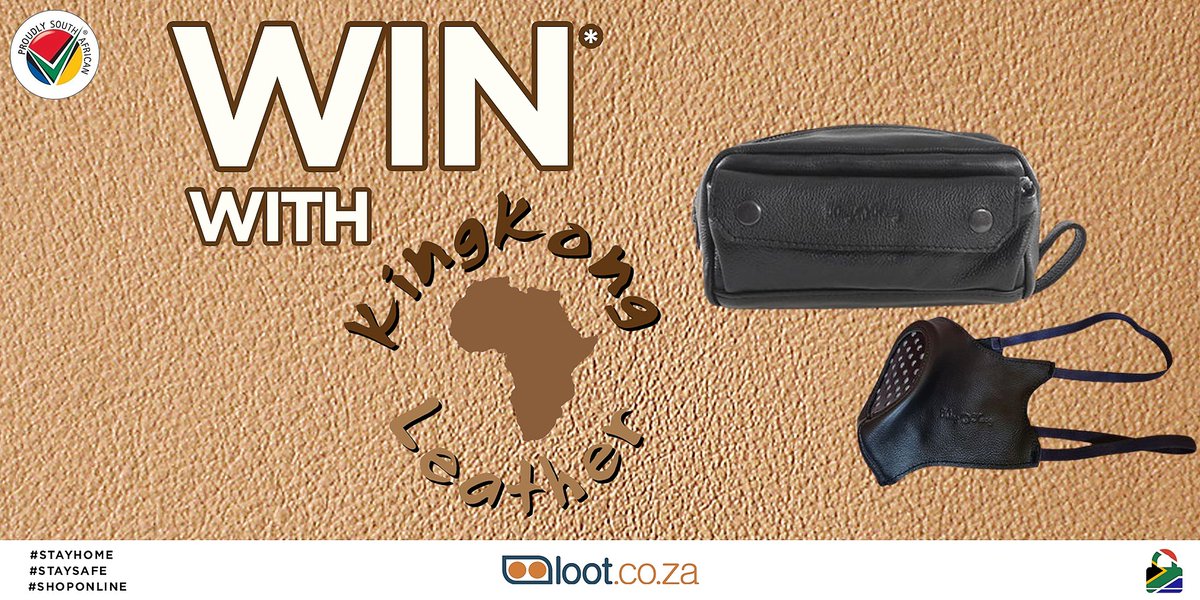lootcoza's tweet photo. King Kong Leather based in CT,producer of fine,handmade leather bags, belts, frames &amp; shoes.Want to WIN* a leather filter face mask &amp; toiletry bag worth R1600?Tag 2 friends,follow Loot &amp; @KingKongLeather you could win!
*T&amp;Cs Apply*Use #kingkongleather*Comp ends 23:59pm, 4 Oct 20 https://t.co/KMc7tpdS9h