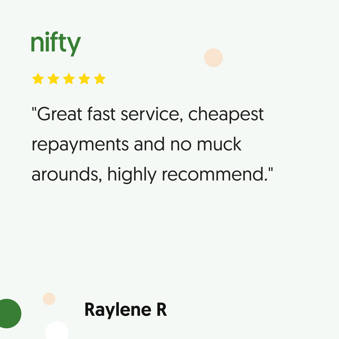 niftyloans's tweet photo. Awesome to hear this from Raylene, thanks for the great review! 💚 https://t.co/YE8B2LM29R
