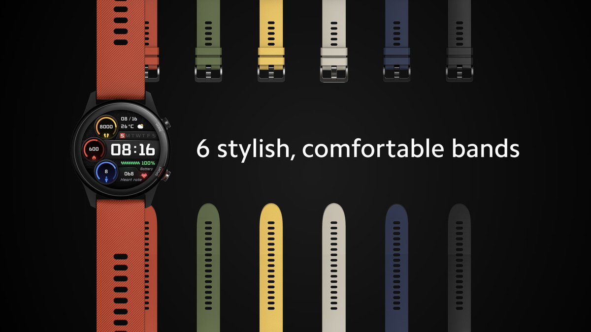 Xiaomi's tweet image. The stylish #MiWatch⌚️is coming with a LARGE 1.39” display. You can express yourself with 6 official bands &amp;amp; create your own custom watch faces from your favorite photos! #SmartLifeMadeSimple