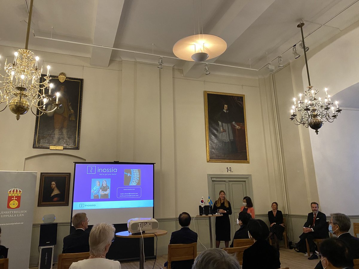 inossia's tweet photo. Our CEO, Malin Nilsson, presented Inossia to the Speaker of the National Assembly of Korea, H.E Mr Park Byeong-seug and His delegation at Uppsala castle. The visit was hosted by the Governor of the Uppsala Province, Mr Göran Enander. https://t.co/cwoXH20pNU