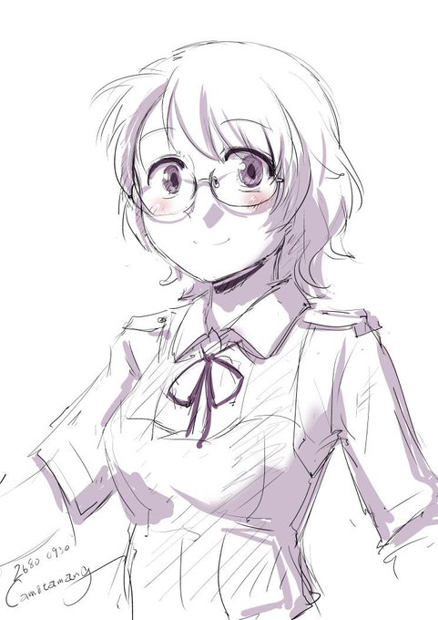 モンスターマッシーンで試し書きしてみました。
板タブで描いているときよりも、精神的にざっくりしている気がする～。 