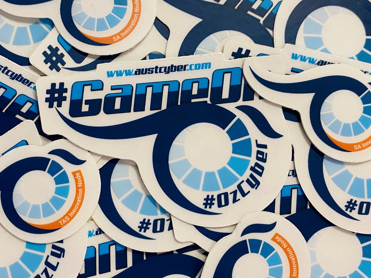 AustCyber's tweet photo. We all know #OzCybers love a good laptop sticker - we trade &amp; display with pride!💻 As part of #AUCyberWeek2020, we're on the hunt for AWESOME stickers to include in giveaways from 26-30 Oct. If you have one, email info@austcyber.com &amp; we'll provide you with our address to send! https://t.co/uWFW5uzojG