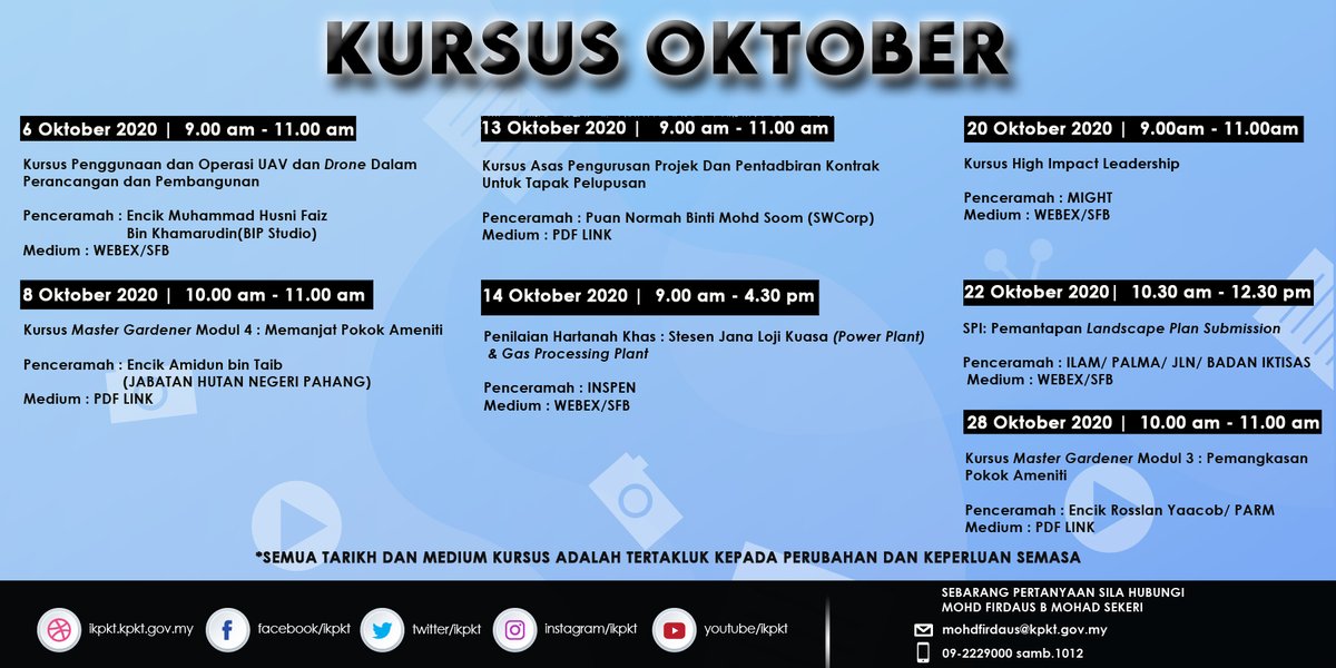 ikpkt's tweet photo. Senarai Kursus Online I-KPKT bagi Bulan Oktober 2020 https://t.co/bKYxTRYqym