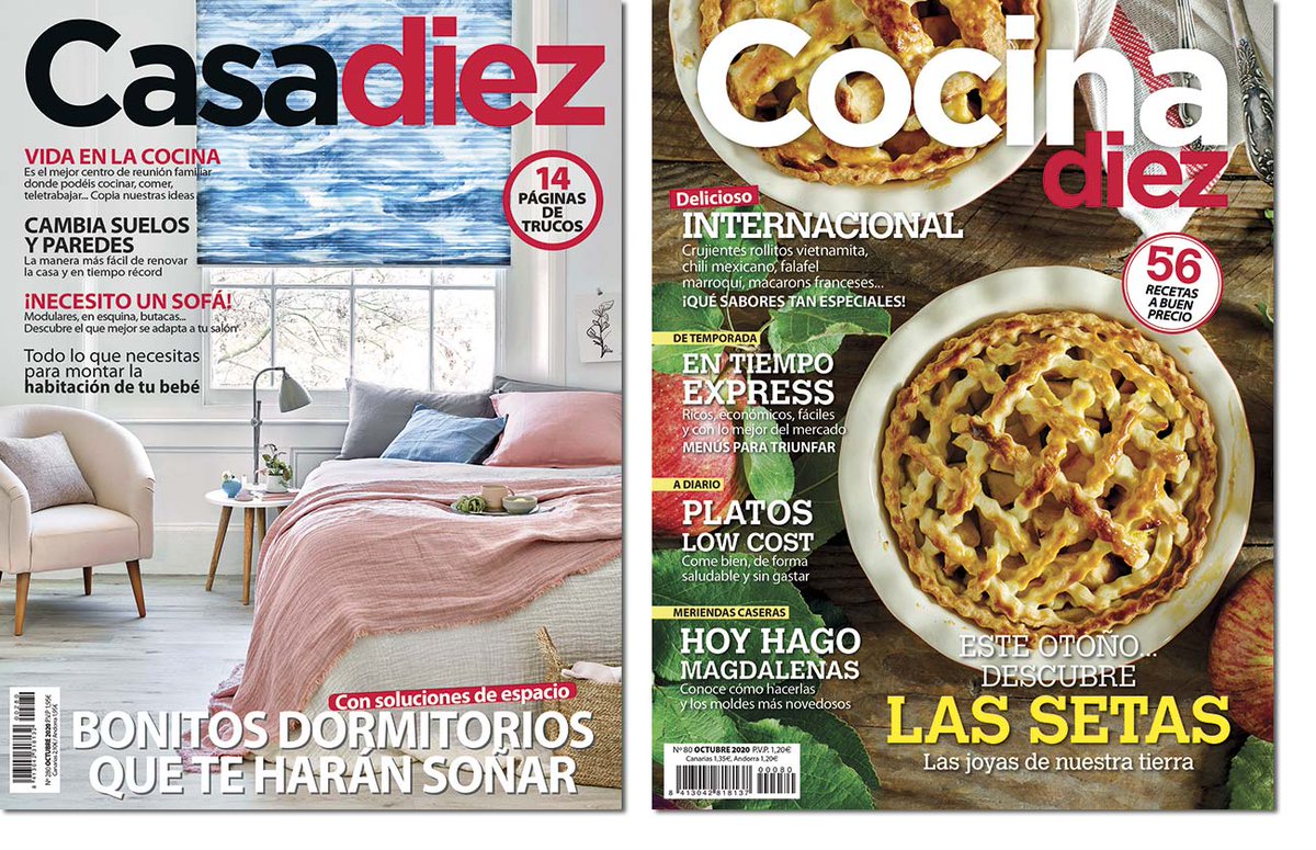 ¡Ya a la venta! Búscalo en tu #quiosco.
Casa Diez + Cocina Diez
😁
¿Quieres recibirlo en casa? Suscríbete: bit.ly/3eUpbQa