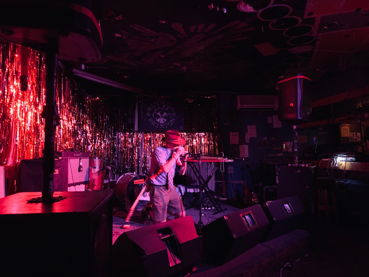 TheCJJohnsonUK's tweet photo. Wired and alive watching #therebel with #merlinnova as a guest @WindmillBrixton at 30% capacity. The level of artistry across the board in this city, breathing life into ‘dives’, small venues, underground spaces, rendering them magical Kingdoms of free expression.. #saveourvenues https://t.co/Rm84e1Am1W