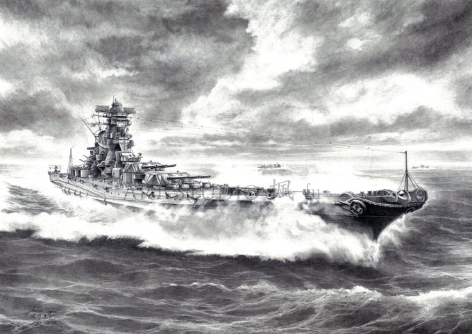 【作品紹介】#鉛筆画「鋼鉄の浮城 -戦艦 武藏 2604-」
「丸」別冊の戦艦武蔵特集記事への提供作品。同作品の高精細複製画は、同艦艦内神社の分霊元の「#武蔵一宮氷川神社」へ奉納しました。
内地から物資を満載し、リンガ泊地へ向かう姿をイメージして描きました。
#鉛筆艦船画 #菅野泰紀 #戦艦武蔵 