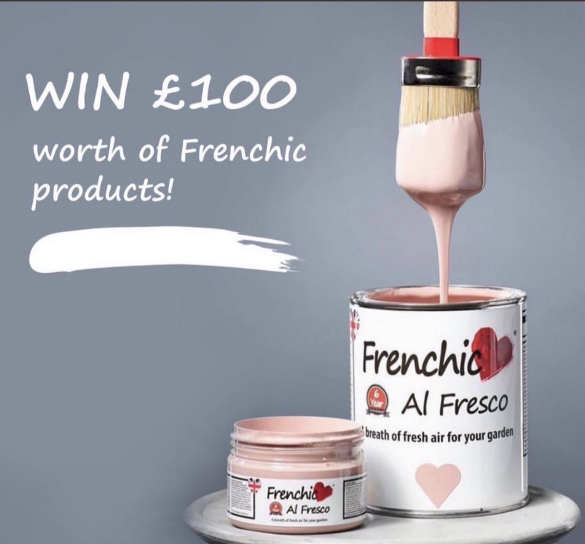 Thank you for all of your lovely tweets &amp; comments about <a href="/FrenchicPaint/">Frenchic❤️Paint</a> ❤️ means the world to us!
 
Don’t forget, you can #WIN £100 of <a href="/FrenchicPaint/">Frenchic❤️Paint</a> products in our #Competition #Giveaway - just follow us &amp; RT to #WIN - good luck ❤️