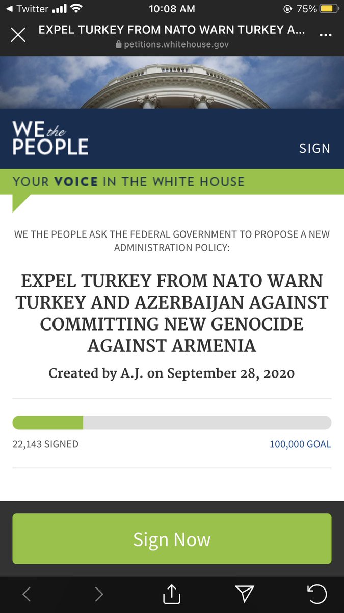 NEW PETITION!! sign + verify your signature  https://petitions.whitehouse.gov/petition/expel-turkey-nato-warn-turkey-and-azerbaijan-against-committing-new-genocide-against-armenia