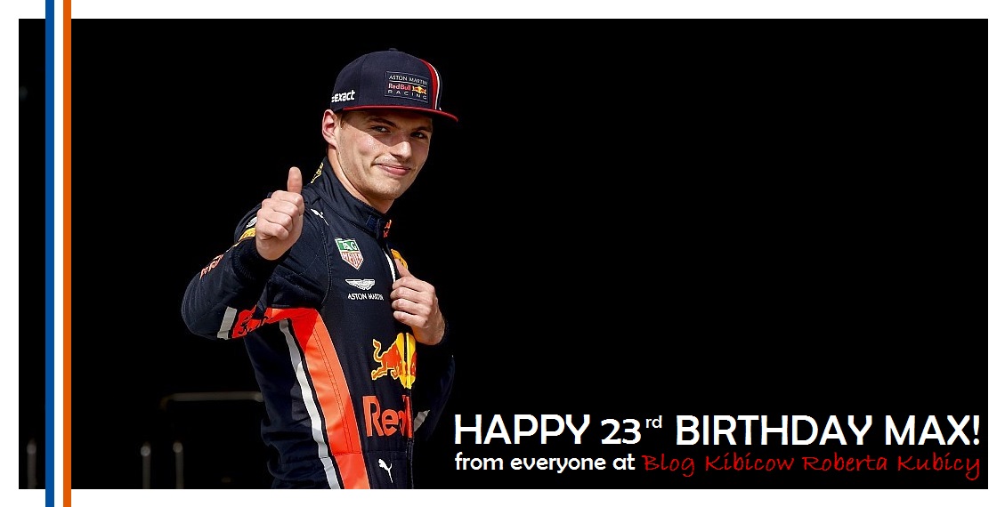 KibiceKubicy's tweet photo. Happy Birthday @Max33Verstappen🎂🍾
Van harte gefeliciteerd Max!🎁🎉 

@fia @fiakarting @F1 #F1 @FIAFormula3 @redbullracing @redbullmotors @HondaRacingF1 @AlphaTauriF1 @CPZtweets @TAGHeuer @Mobil1 @citrix #Rauch #ESSO
#HappyBirthday #MaxBday #BlogKibicowRobertaKubicy https://t.co/aIbGeYhY42