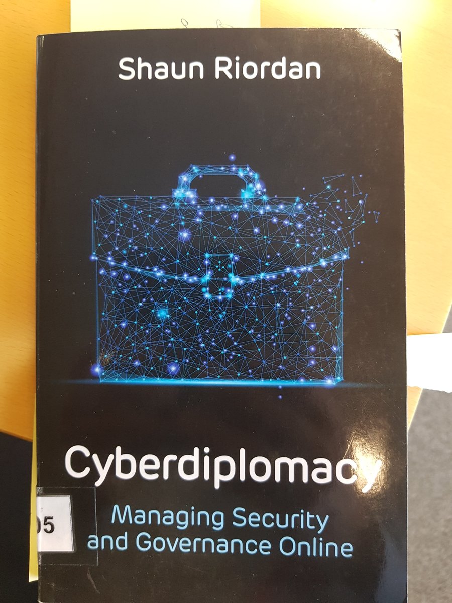 CMedinaDrescher's tweet photo. Just finished reading @CyberdiplomacyB from @shaun_riordan , an insightful and clever book which should be a must read for any 21st century diplomat and which defends that the diplomats role remains as essential to cyberspace as it does to physical space. https://t.co/PhHe6Rkqxd