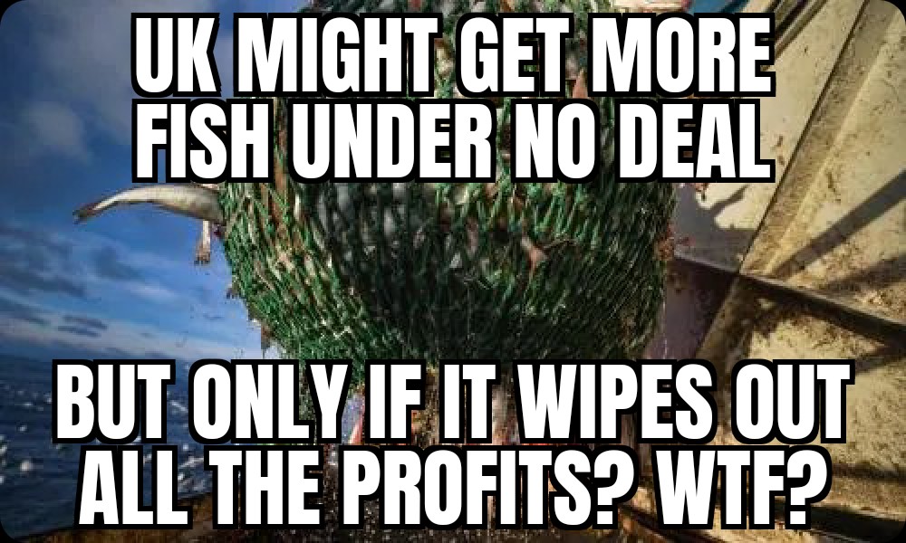 Do you know something about Fish?Do you understand how our EU negotiation stance with Fish makes sense?Do you understand how it benefits fishing communities?If so can you tell me what I've missed.Because we seem to be about to screw over the industry we promised to save?