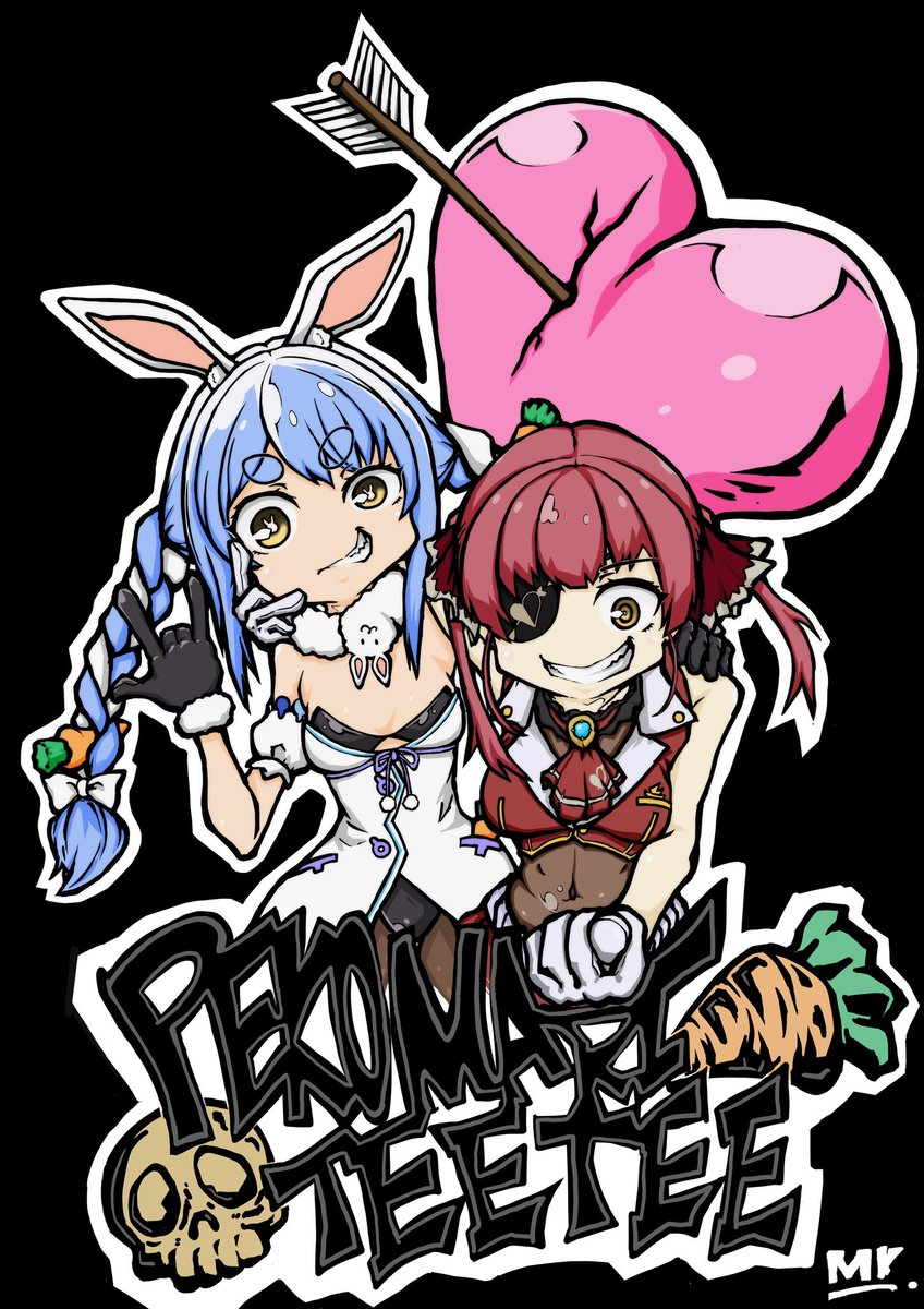 3期生失言コンビ ぺこらーと マリンのお宝 ぺこまり イラスト Myozindo 8 13 22個展のイラスト 3期生失言コンビ ぺこらーと マリンのお宝 ぺこまり イラスト Myozindo 8 13 22個展のイラスト