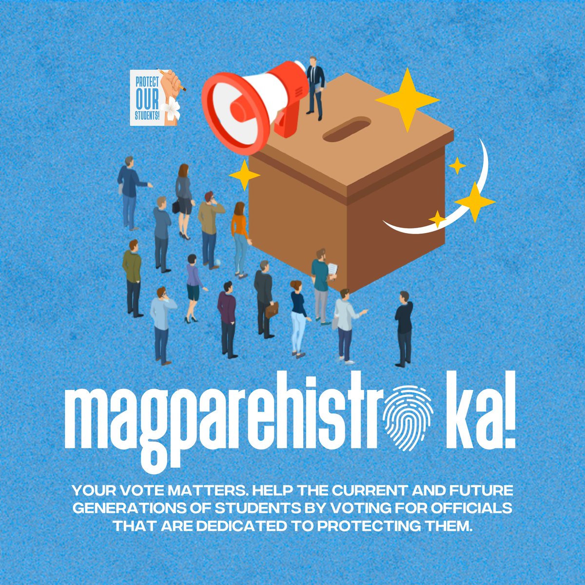 Calling the youth to exercise your right to vote by registering now!  #MagparehistroKaYou have the power for change, to turn the tide! Voter’s registration is open from September 2020 to September 2021.You can download the Voter’s Registration Form at  http://www.comelec.gov.ph 