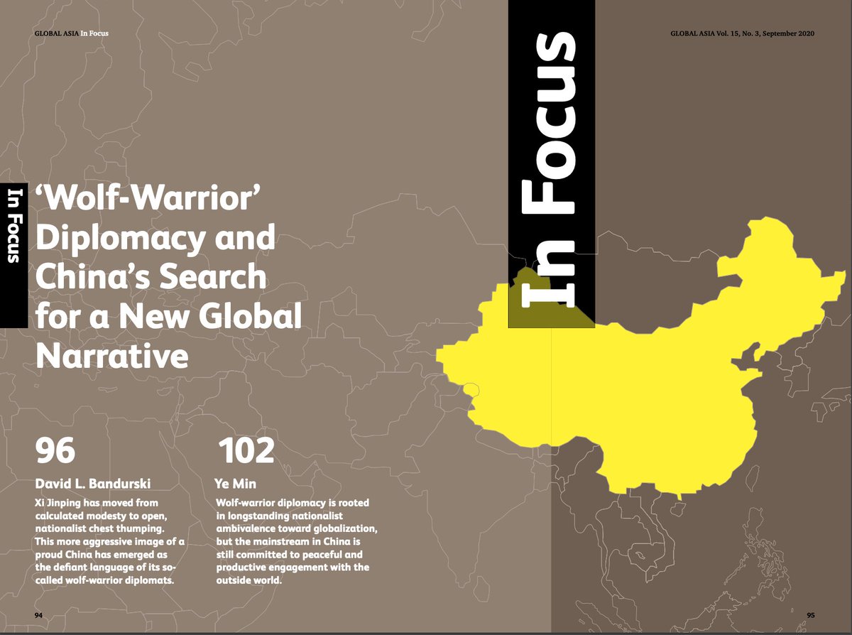 cnmediaproject's tweet photo. CMP's David Bandurski writes in Global Asia about "wolf warrior diplomacy“ and its roots in China's changing internal politics around the personality of Xi Jinping. https://t.co/zAdAVBV1S5 https://t.co/EVSVyKz7Ei