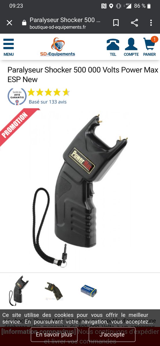 3/ Le Taser ou Shocker électriqueLe taser est plus efficace pour faire peur que pour faire mal parce que son bruit est très impressionnant et fait peur a la plupart des personnes mais c'est très dangereux de s'approcher au corps a corps avec son agresseur car s'il prend...