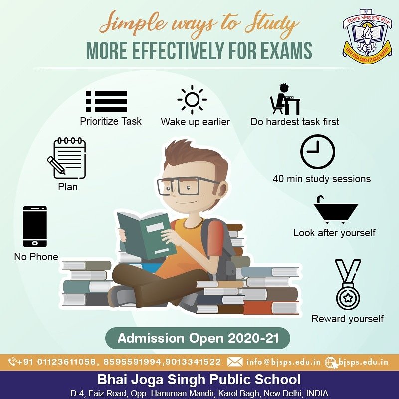 BhaiJogaSinghPS's tweet image. While you are preparing yourself for the most critical #exams, it is important to complete your #syllabus, but at the same time, effectively utilizing your time is very important. Follow these tips that could help you in improving your #studypattern. Visit bjsps.edu.in