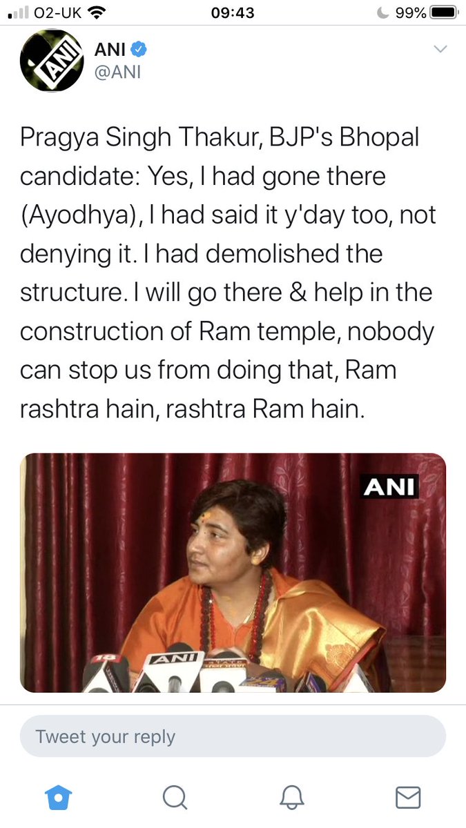 Here is a BJP parliamentarian professing full ignorance of how the mosque fell down: