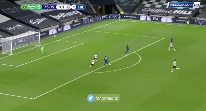 Here are 2 instances where the match should have been tied up1) Hudson Odoi runs at the Spurs defence, Dier is off the pitch taking a shit their is nothing to stop him to play a short pass to Tammy Abraham who will be through on goal. What does he do, he blazes it over the bar