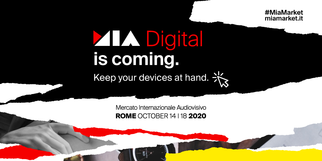 MIAmarket_Rome's tweet photo. Mia Digital is coming.
Keep your devices at hand.
#MiaMarket #MiaDigital
@ANICASOCIAL @APAudiovisivi @ITAtradeagency @MISE_GOV @_MiBACT @ItalyMFA @RegioneLazio @europe_creative @UniCredit_IT @ApuliaFilmComm @romacinemafest @Alicenellacitt https://t.co/jRokZdDMnK