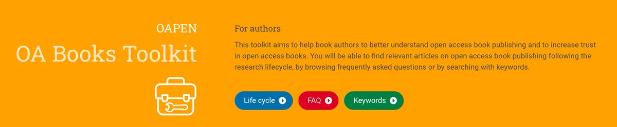 Launch of the @OAPENbooks #OpenAccess Books Toolkit.

openaccess.nl/en/events/laun…

#oabookstoolkit #oabooks