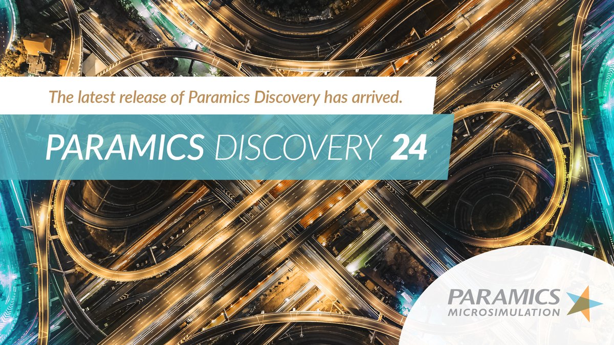 ukparamics's tweet photo. We are delighted to announce the launch of Paramics Discovery 24 today. Watch our launch video to find out how we are making modelling easier with powerful new features; vehicle choice, parking, incidents and visual enhancements: https://t.co/PElqEOG2Z1 #paramics #microsimulation https://t.co/bSg4D9MTLl