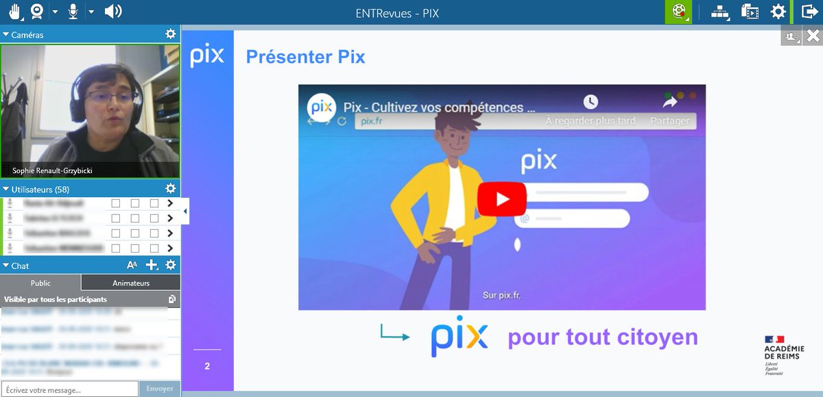DRANE Grand Est - Site de Reims (@danereims) on Twitter photo Webinaire <a href="/Pix_officiel/">Pix</a> deuxième session. C'est Partix <a href="/SophieRenault4/">Sophie Renault</a> Webinaire <a href="/Pix_officiel/">Pix</a> deuxième session. C'est Partix <a href="/SophieRenault4/">Sophie Renault</a>