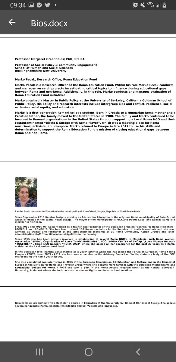 Day three National Inclusion Week
Strenghthening Roma Inclusion 
Access to Higher Education
<a href="/TereziaRostas/">Terezia Rostas</a> <a href="/MGreenfields/">Margaret Greenfields</a>