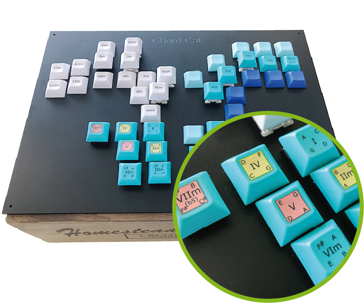 Iij Its On Twitter 作品2 Chord Cat 楽器が得意でなくてもコード譜を見ながら弾き語りができるデジタルガジェット 写真にあるキーの組み合わせでコードを演奏 多数のキースイッチはicを介してarduinoで読み取り Usb Midiとして出力 その場での演奏だけでなく