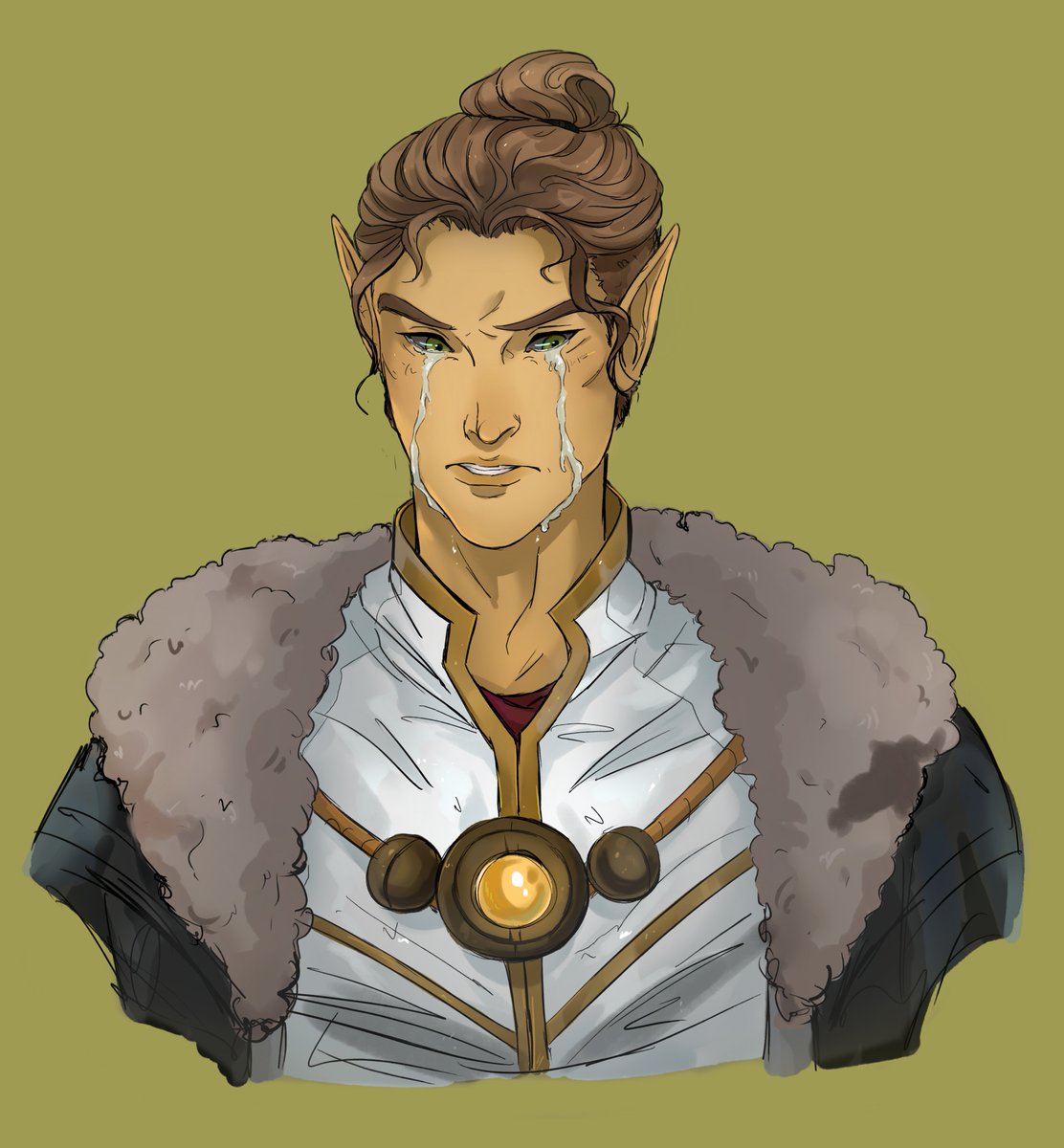 hyeleth's tweet photo. A sexy imperial and a hot yet upset altmer for @Moorritos 
Remus and Celedil are both amazing, I love them dearly <3

Thanks so much for ur support again, bean ;^; https://t.co/O55fMfzwtC