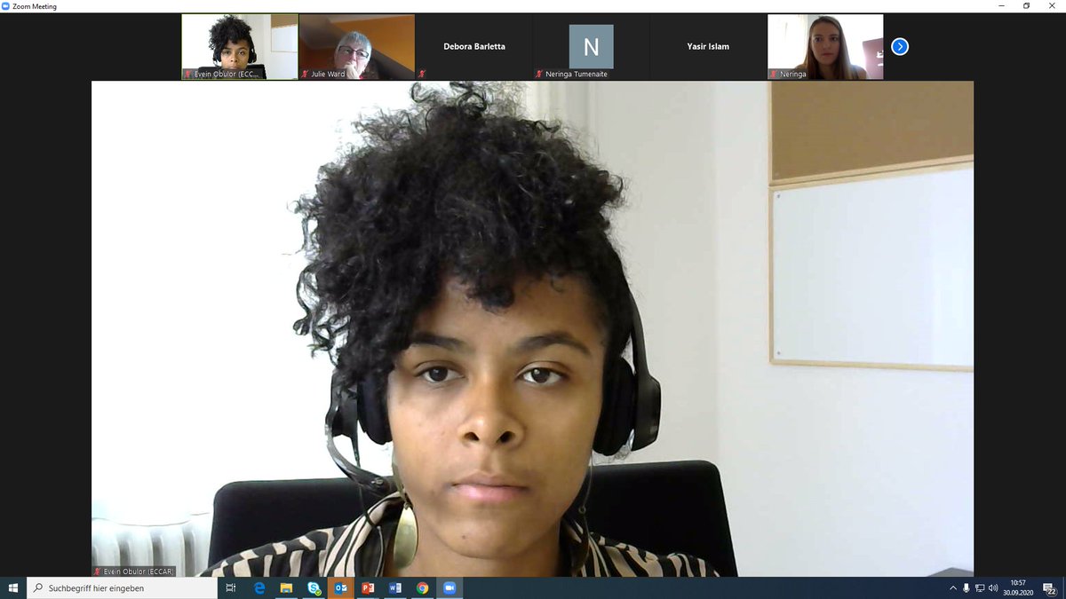 ECCAR coordinator @eviobulor emphasized in her keynote at the <a href="/UNITED__Network/">UNITED for Intercultural Action</a> Youth Conference the role of cities for inclusive #COVID19 measures &amp; called on young people to claim their spaces in local decison making.
#citiesagainstracism #yout4change @Oslokommune  <a href="/mangfold/">EMI - Oslo kommune</a>