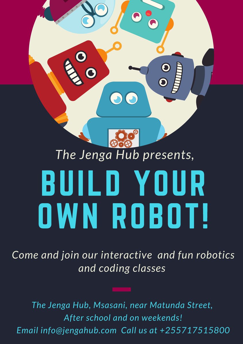 Calling all makers! If you are 8 years old and above, join us and learn how to build your own bot!  Call or email us today!