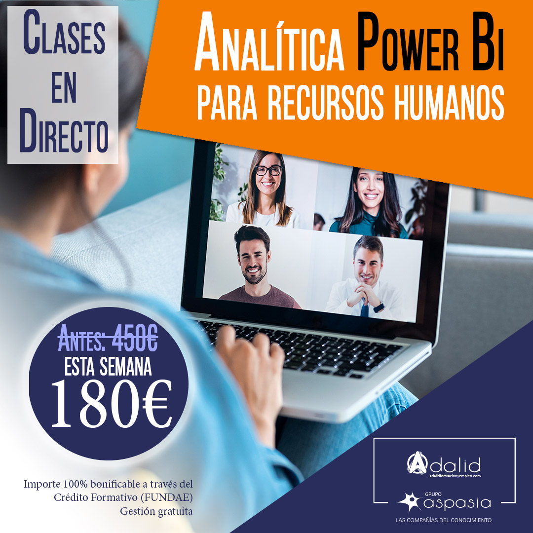 🚨 ¡STOP! 🚨 Tenemos la formación perfecta para tí. Adquiere competencias profesionales para afrontar con garantías esta crisis provocada por el coronavirus.
📚 Técnicas de motivación
📚 Analítica Power Bi
Más información en: 
📧 aula.online@grupoaspasia.com
☎ 983 456 470