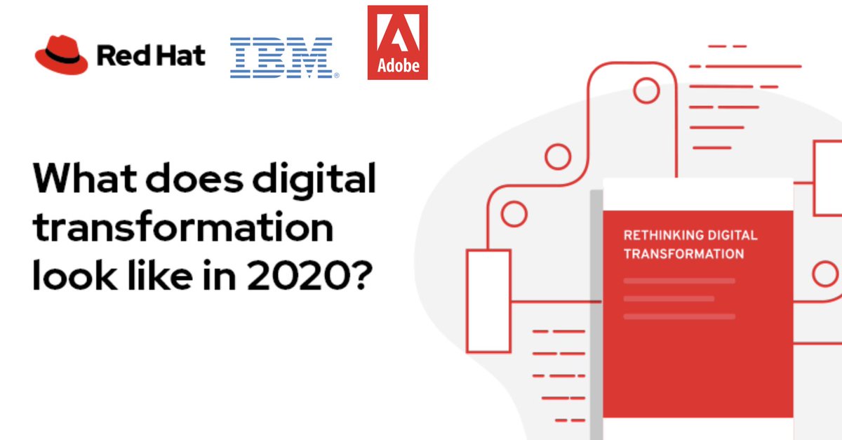 RedHatIberia's tweet photo. Hoy a las 13h, no te pierdas a este webinar de 45 min sobre cómo acelerar la #TransformaciónDigital. Contará con la experiencia, el dominio y la innovación de grandes compañías como #Adobe, #IBM y #RedHat. ¡Regístrate aquí!

https://t.co/sMGINCdrG1 https://t.co/t1yU964bQ2