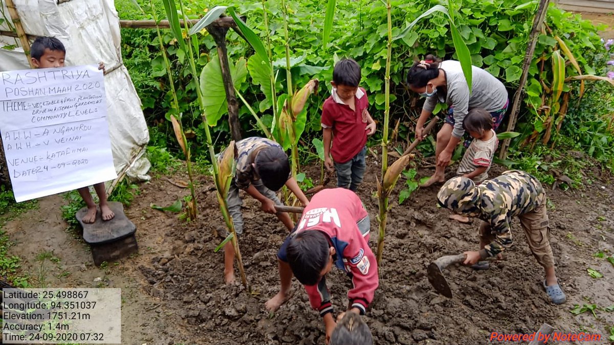 SbpSenapati's tweet photo. Plantation of vegetables and fruits carried out at AWC level under Paomata ICDS Project, Senapati during #POSHANMaah2020
#PoshanAbhiyaan
@MinistryWCD @tini_tatatrusts @POSHAN_Official @SPreraks @SPreraksNE @ManipurPoshan @NgangomU @BanteeKonthouj1 https://t.co/gGG2ncyyX2