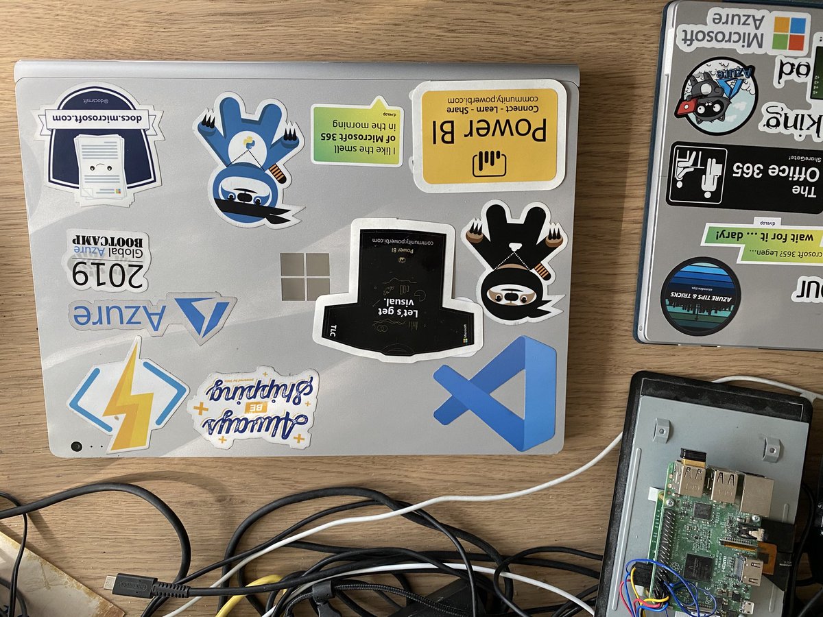 AtholyMardies's tweet photo. #powerbi #community Stickers for #globalppbootcamp 2020 finally arrived, today. Lets try to find some free Space to put them on my machine 
#communityrocks https://t.co/RT1Mv2CKI9
