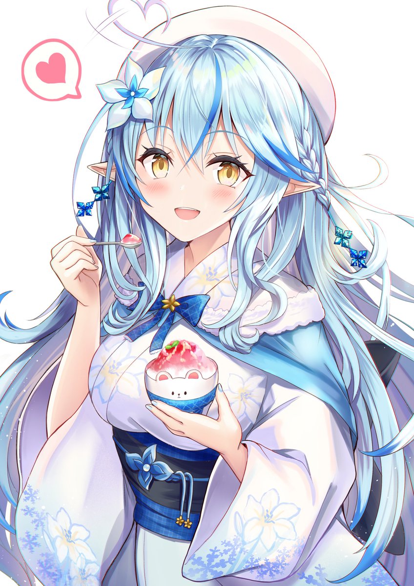 リクエストより 浴衣姿でかき氷を食べる雪花ラミィちゃんを描かせていただきました 桜あに のイラスト リクエストより 浴衣姿でかき氷を食べる雪花ラミィちゃんを描かせていただきました 桜あに のイラスト