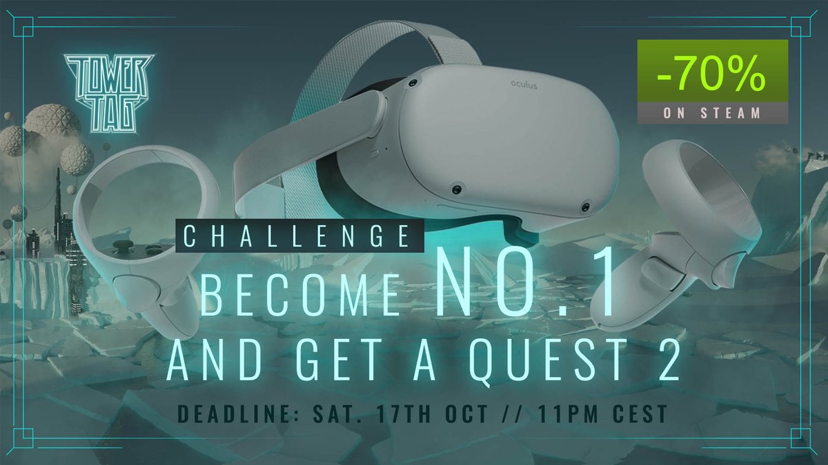 Tower Tag is on a crazy discount on Steam + You can win a #Quest2 if you make it to the top on the leaderboard!
store.steampowered.com/app/1187330/To…