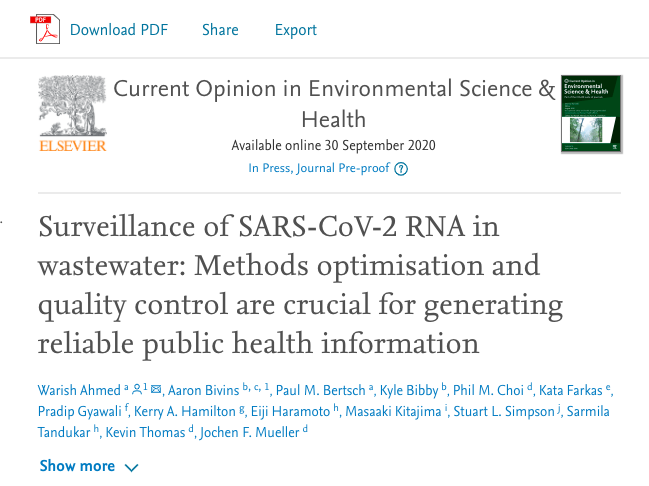 Warish73's tweet image. Our opinion paper is out #SARS-COV-2. Fig. 1 will be replaced with a modified figure #Wastewater #WBE
sciencedirect.com/science/articl…
