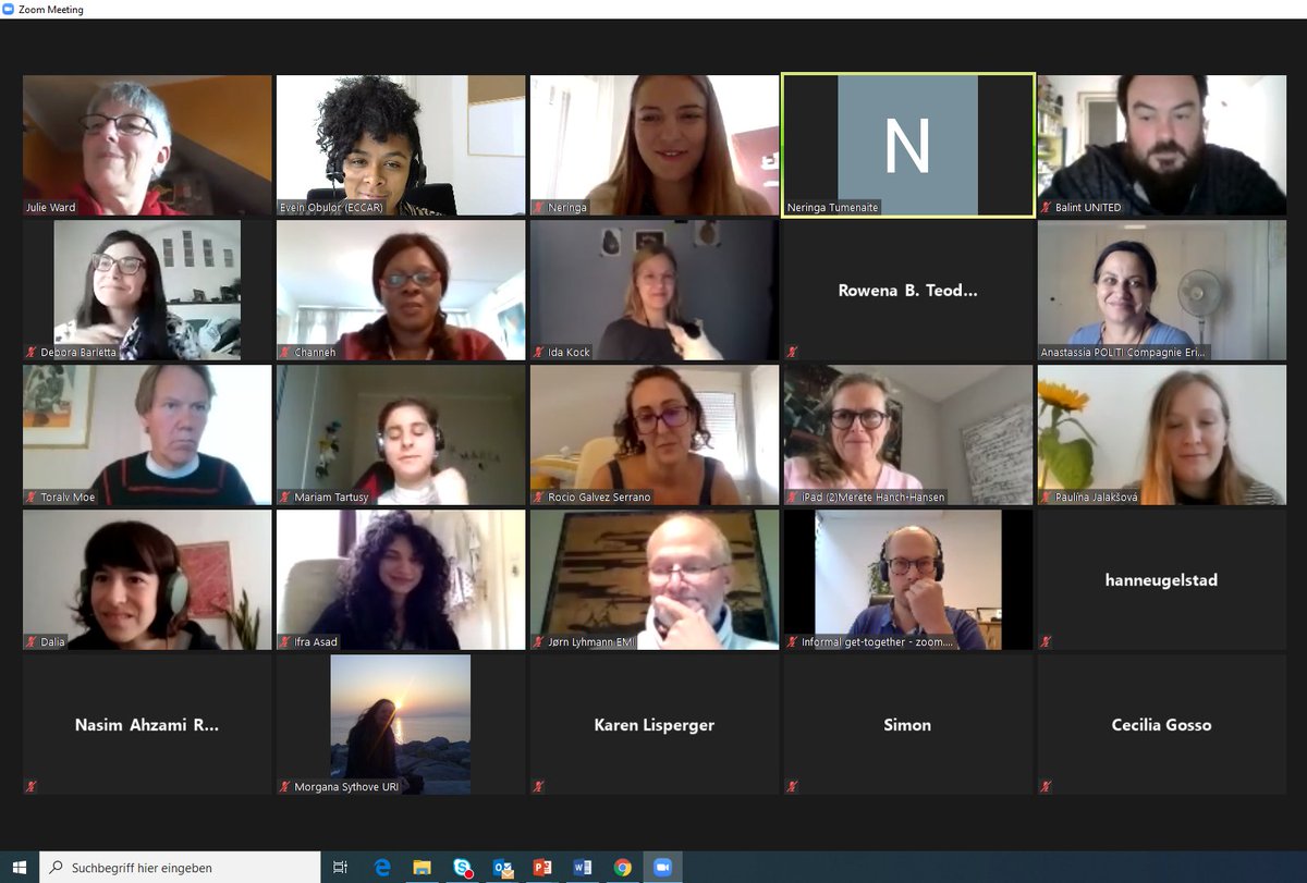 Inspiring first session of the <a href="/UNITED__Network/">UNITED for Intercultural Action</a> &amp;
<a href="/mangfold/">EMI - Oslo kommune</a>  Youth Conference. ➡️Youth is crucial for inclusive decision making on a local level to minimize blindspot &amp; include new ideas for #COVID19 measures.
#citiesagainstracism #youth4change <a href="/julie4north/">Julie Ward Labour MEP 2014-20🇺🇦🇪🇺🌍🌹✊🌿🌈😷🕊</a> @eviobulor <a href="/DebPeki/">Debora Barletta</a>